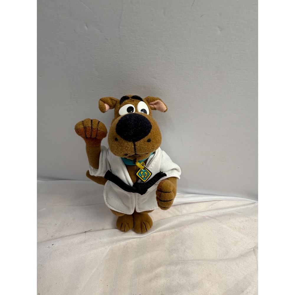 Cartoon Network Scooby-Doo Karate Gi Black Belt Plush Stuffed Animal Toy Brown